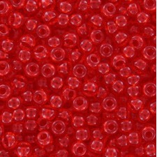 Toho seed beads 8/0 round Transparent Lt Siam Ruby - TR-08-5
